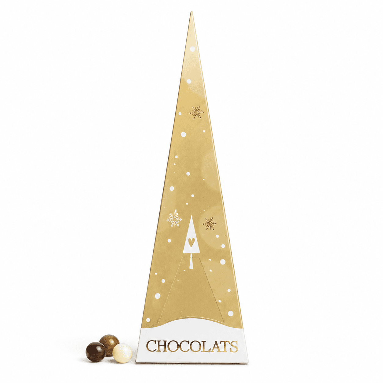 Chocolats de Noël noir/lait et ses perles croustillantes 45g