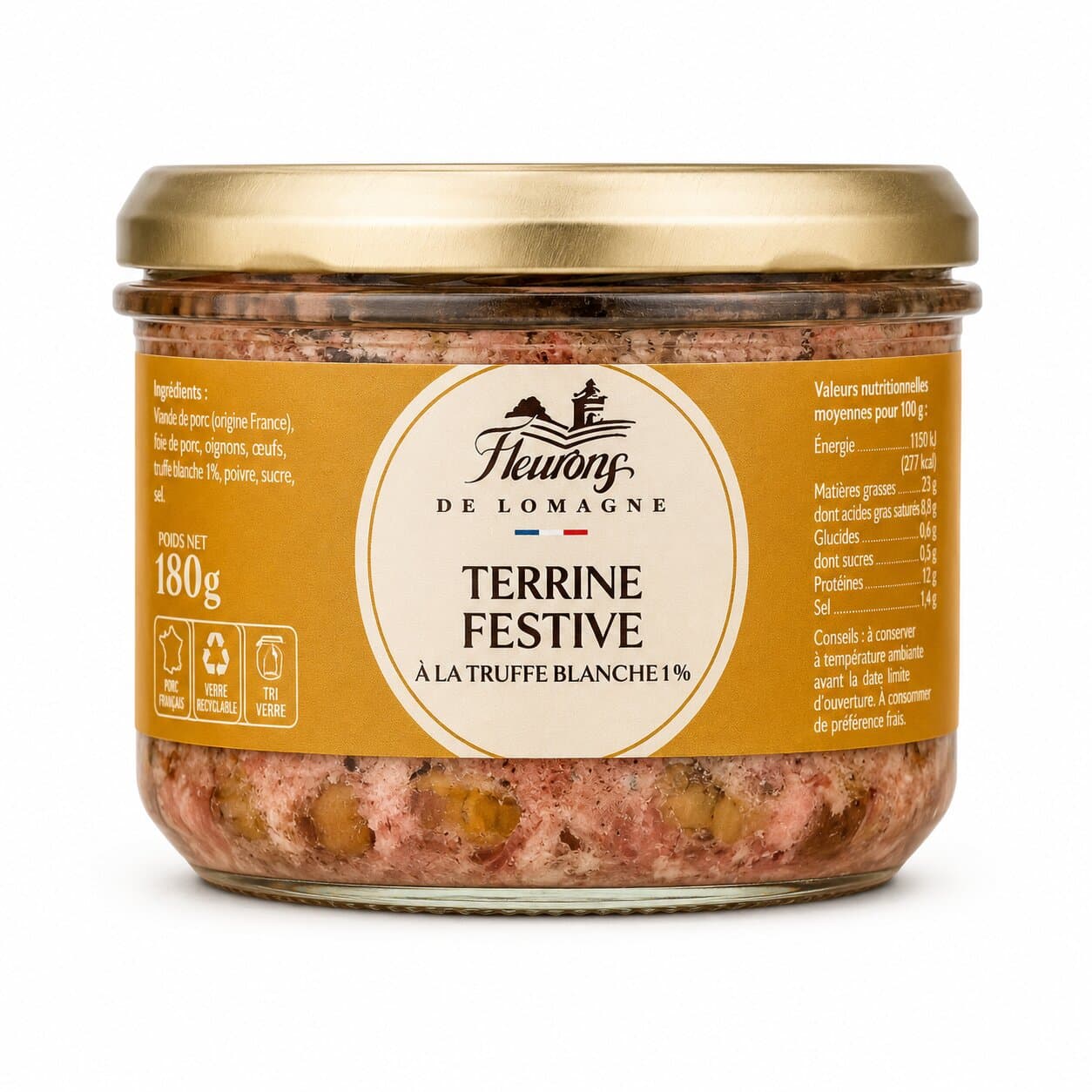 Terrine festive à la Truffe blanche 1% 180g