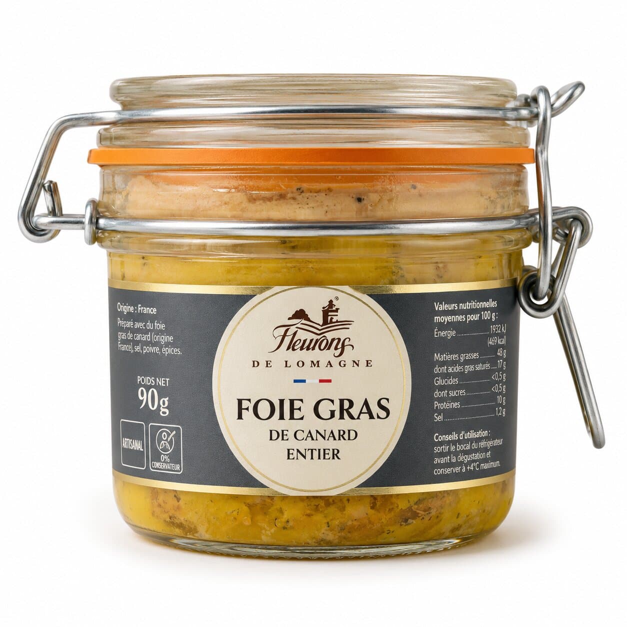 Foie gras de canard entier IGP Sud-Ouest 90g