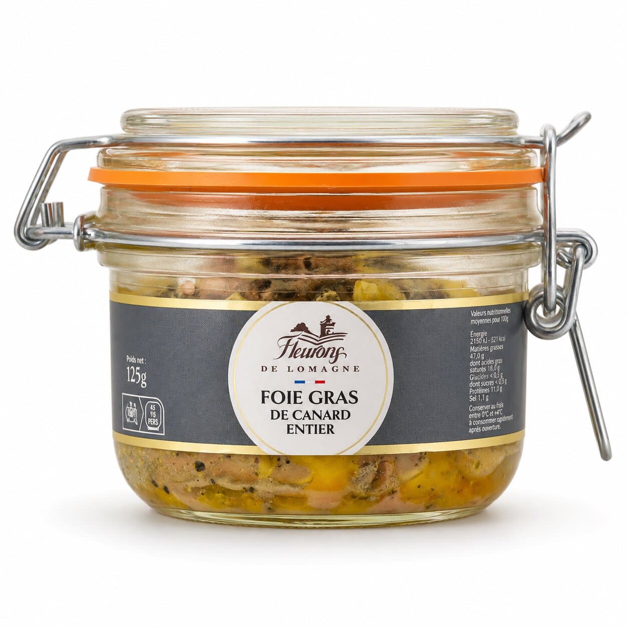 Foie gras de canard entier IGP Sud-Ouest 125g