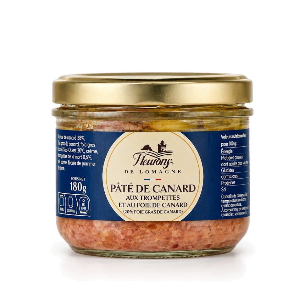 Pâté de canard aux trompettes et au foie gras de canard (20%) 180g
