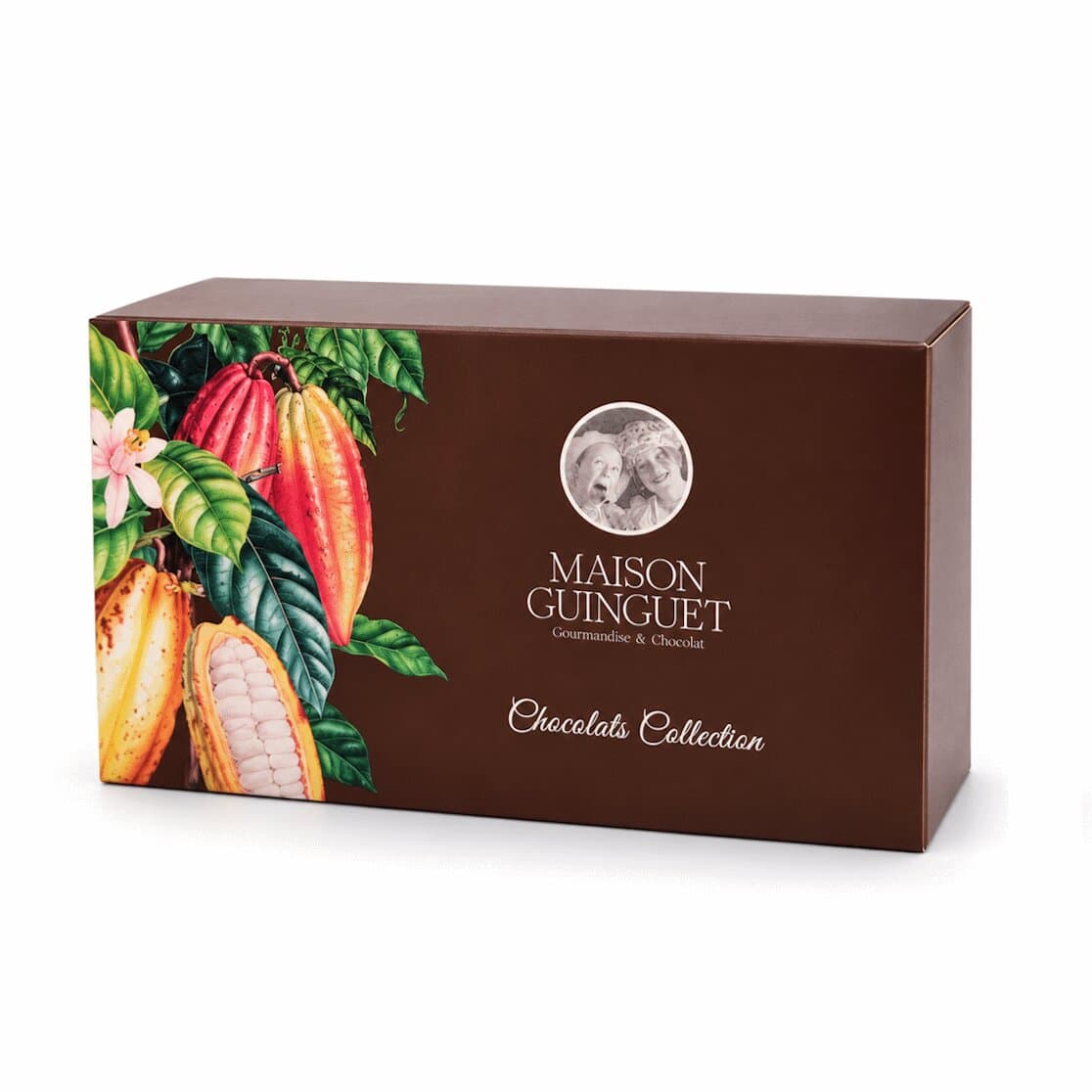 Chocolats fins "Guinguet" assortiment 200g (ballotin cabosse)