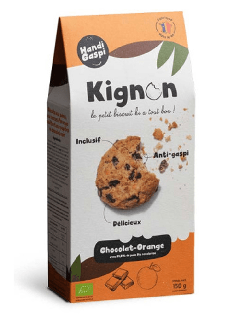 Cookies Kignon Bio recette Chocolat-orange 150g - Fabrication ESAT
