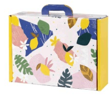 Valisette carton rectangle JARDIN D'AGRUMES - 33.0 x 18.5 x 9.5 cm
