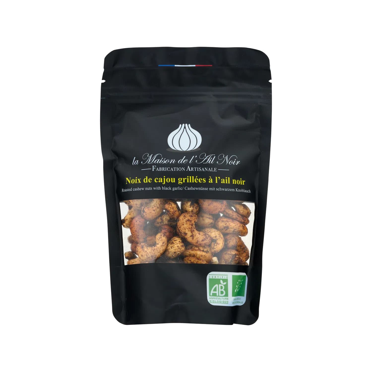 Noix de cajou grillées à l'ail noir Bio 100g