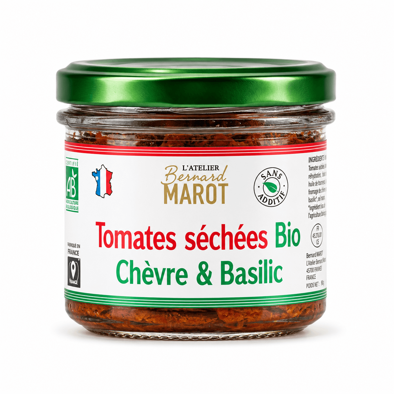 Tomates séchées au chèvre et basilic Bio 90g