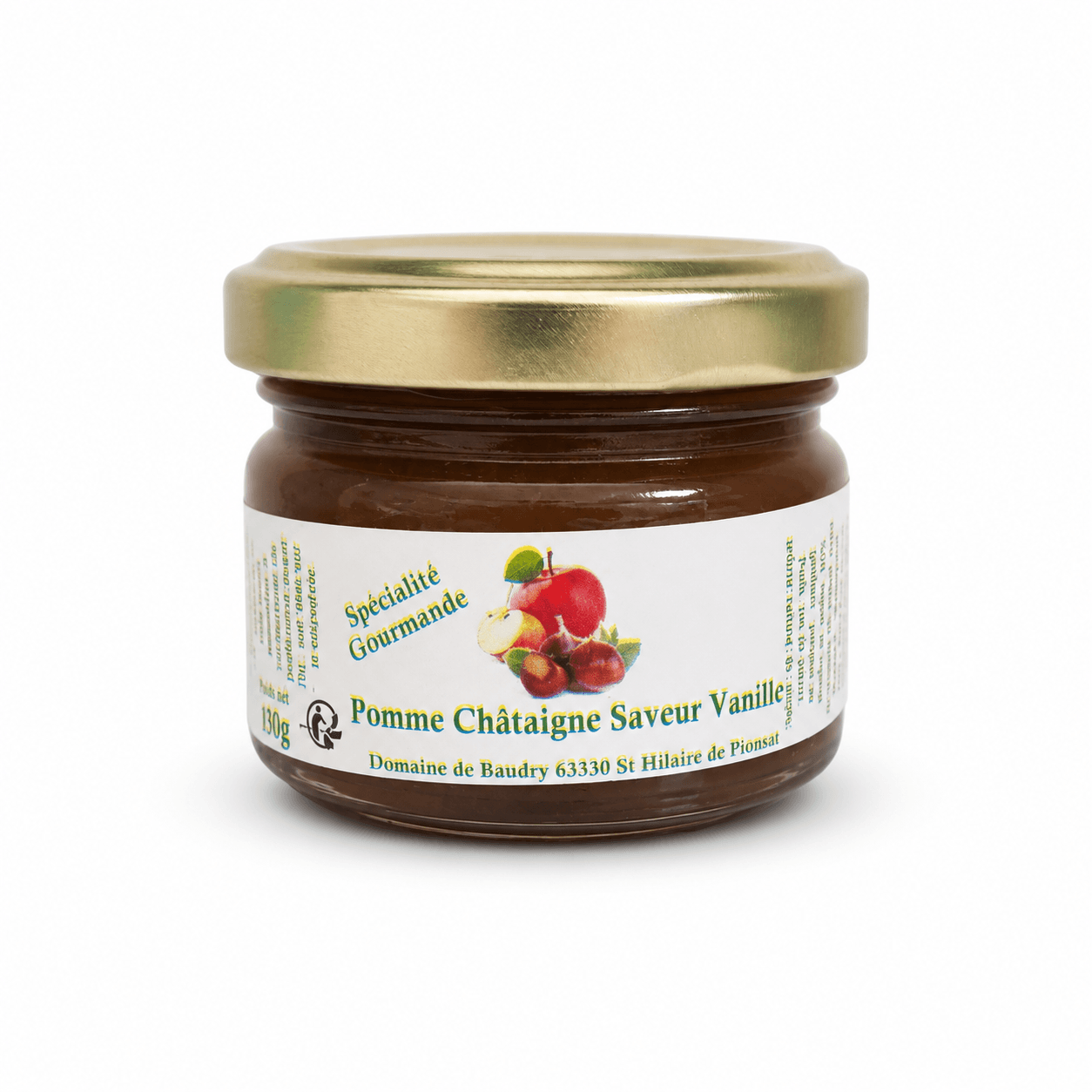 Confiture de pomme, châtaigne saveur vanille 60g