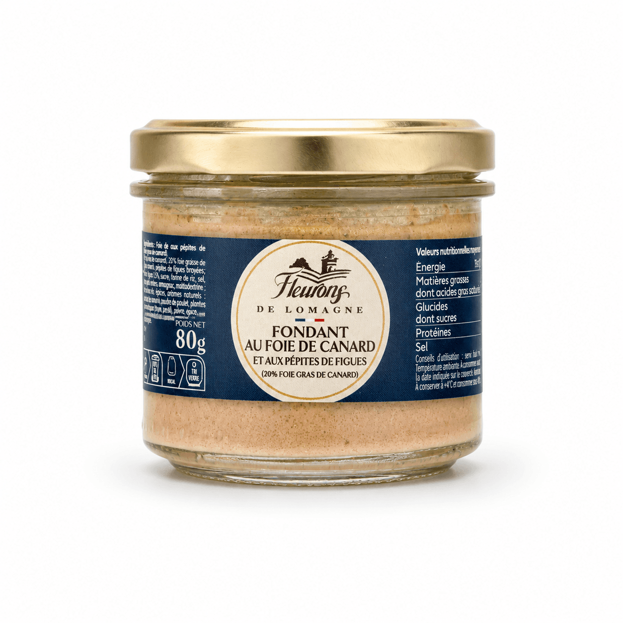 Fondant au foie de canard et aux pépites de figues 80g (20% FG)