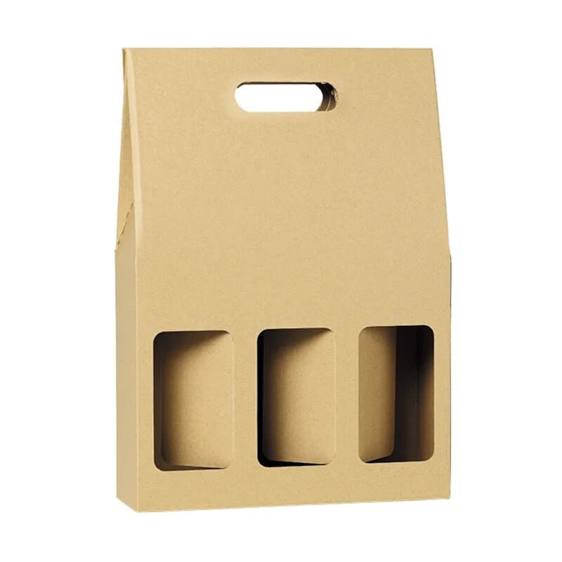 Etui kraft 3 bouteilles 27.5 x 9.0 x 40.0 cm